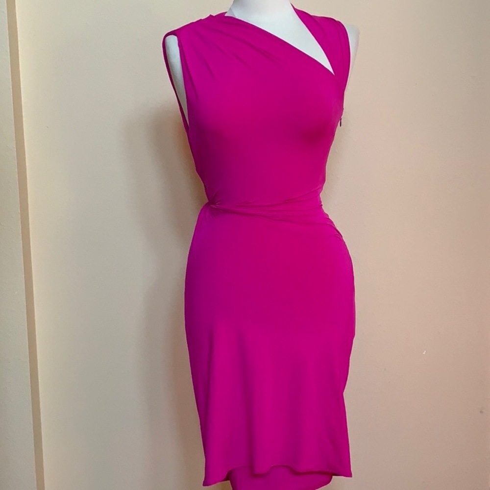 💥SALE💥 Halston ruching detail elastane fuchsia